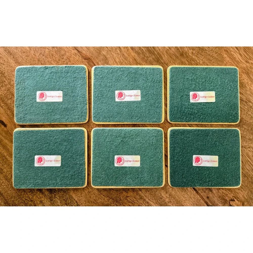 Vintage Lady Clare Coasters - Set Of Six (6) Classic Dublin, Ireland Landmarks